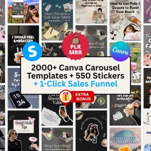 2000 Instagram Carousel Templates + Stickers